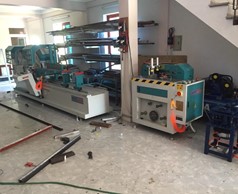 Lắp đặt dàn máy cắt nhôm 2 đầu cho Anh Hào - Nghệ An